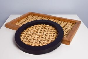 Wooden Rattan Tray (Priest)